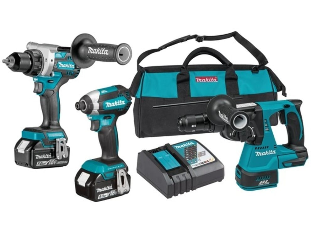 Makita DLX3154TX1 Comboset 18V 5.0Ah Li-ion 2 accu's