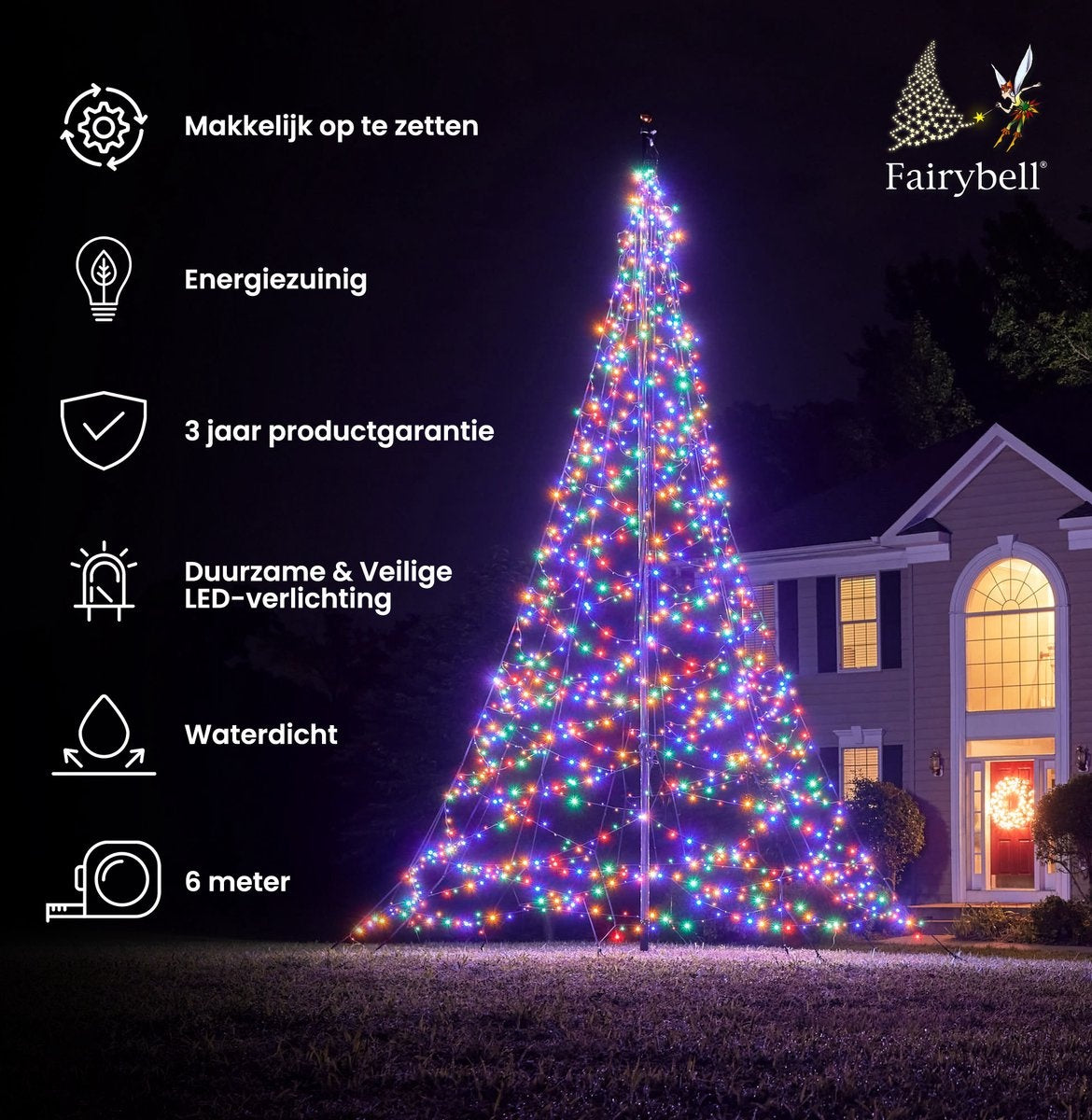 Fairybell | 6 meter | 1200 LED-lampjes | Multi Colour