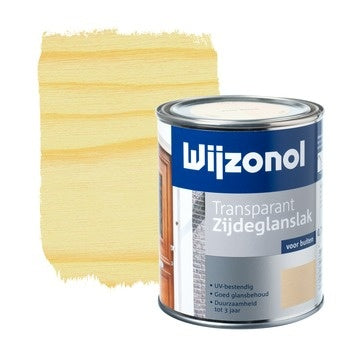 Wijzonol lak transparant whitewash zijdeglans 750 ml