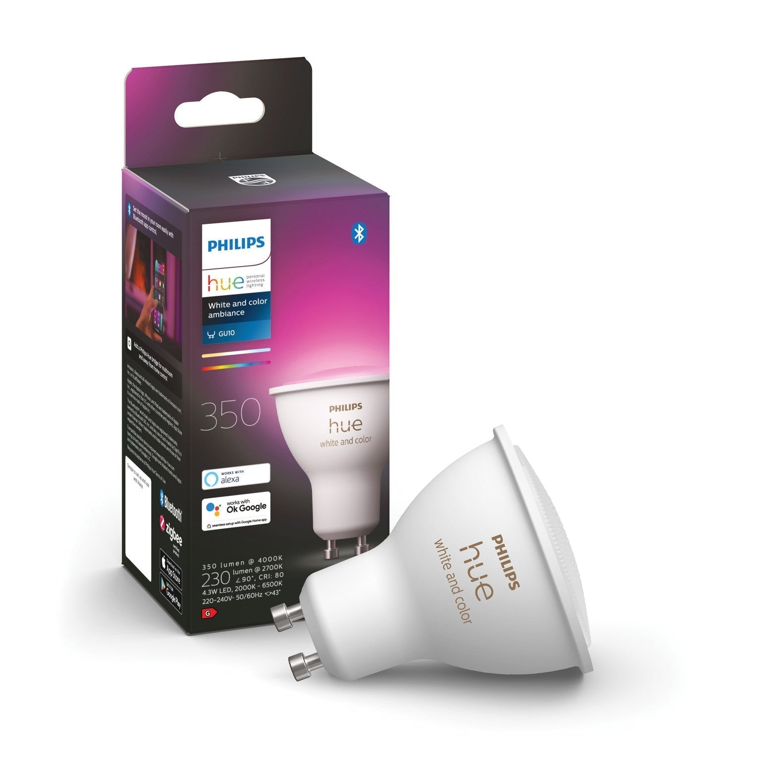 Philips Hue White and Color GU10 Losse lamp