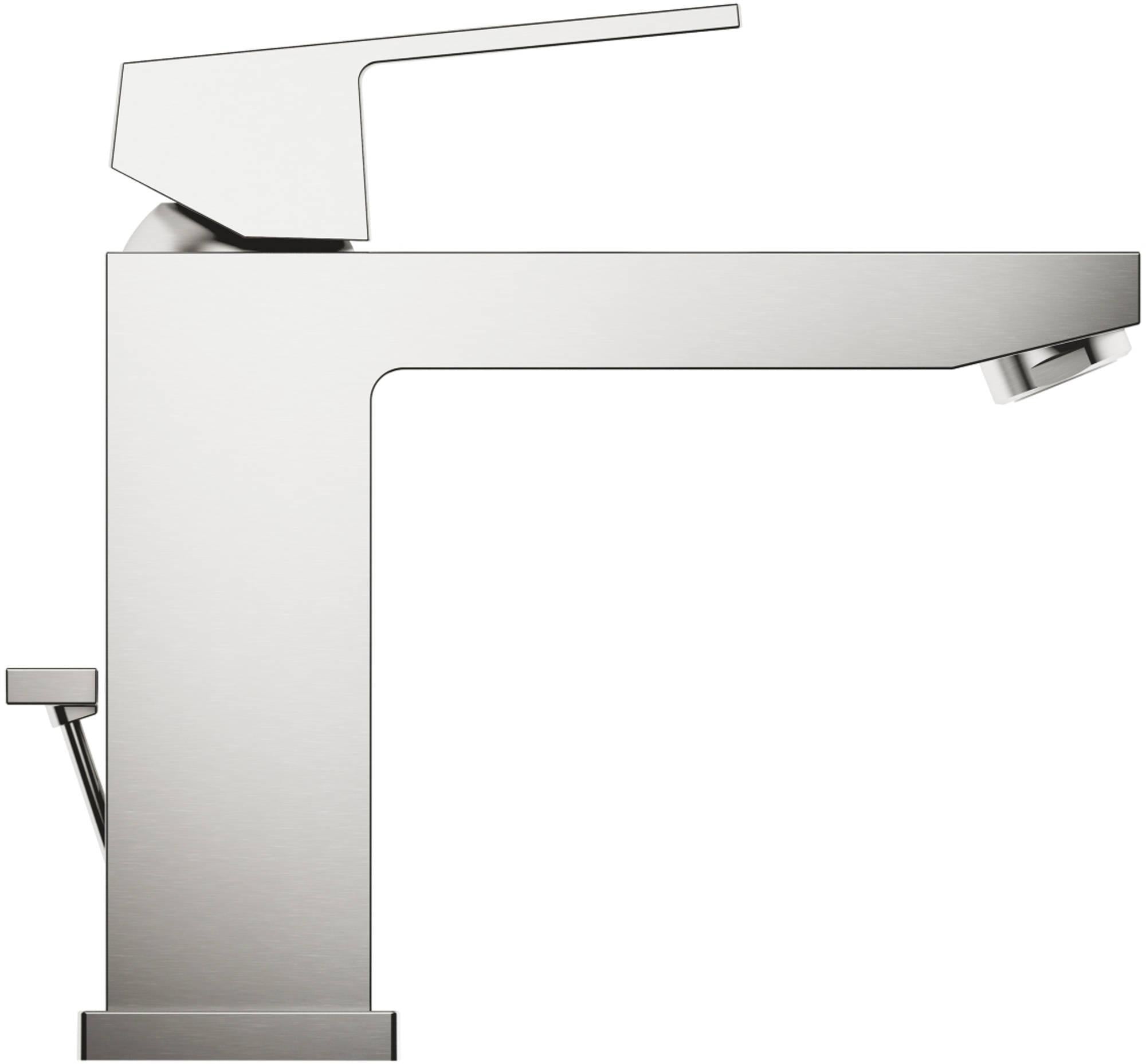 GROHE Eurocube eengreeps wastafelmengkraan M-size, supersteel (RVS kleur)