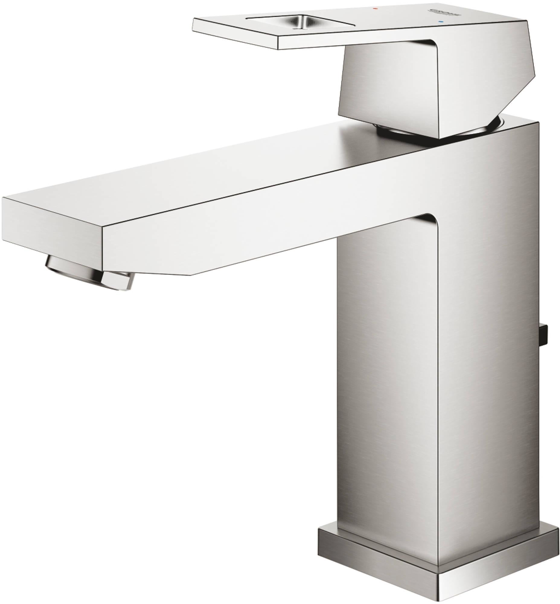 GROHE Eurocube eengreeps wastafelmengkraan M-size, supersteel (RVS kleur)