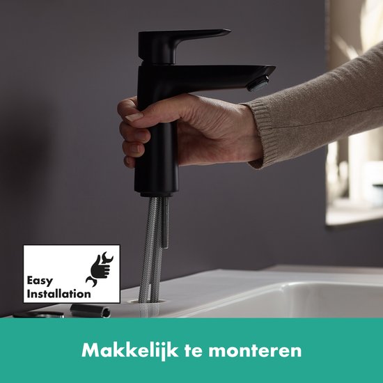 Hansgrohe Talis E 110 CoolStart Wastafelkraan Mat Zwart