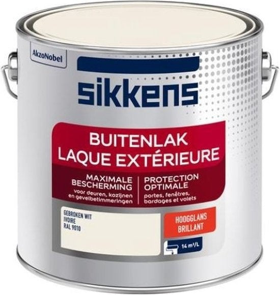 Sikkens buitenlak RAL 9010 hoogglans 2,5 liter