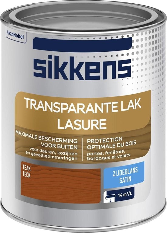 Sikkens buitenlak teak transparant zijdeglans 750 ml