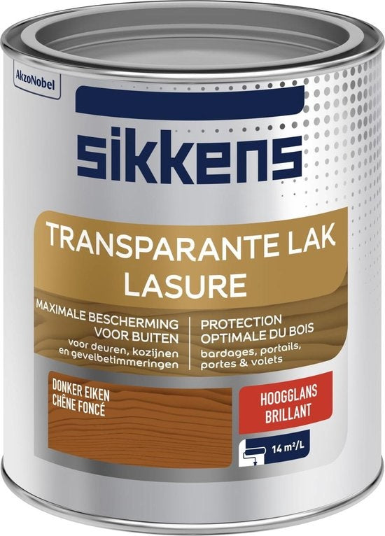 Sikkens buitenlak donker eik transparant hooglans 750 ml