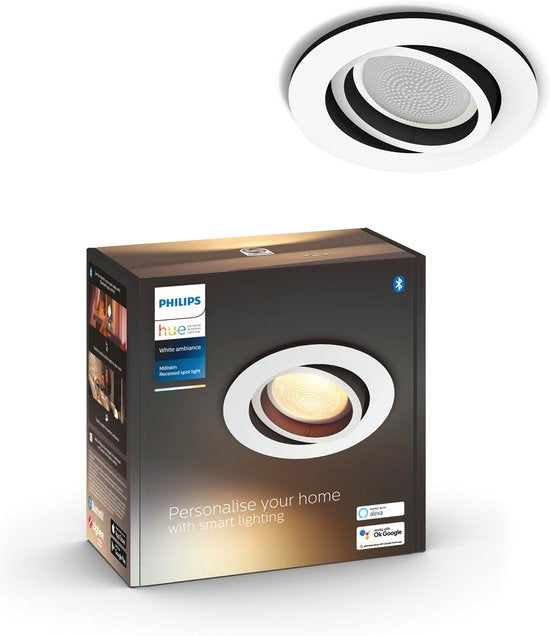 Philips Hue Milliskin inbouwspot White Ambiance rond Wit 1-pack