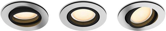 Philips Hue Milliskin inbouwspot White Ambiance rond Aluminium 3-pack