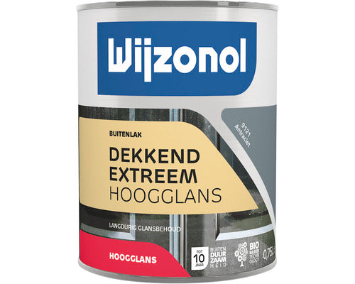 Wijzonol Dekkend Extreem antraciet hoogglans 750 ml