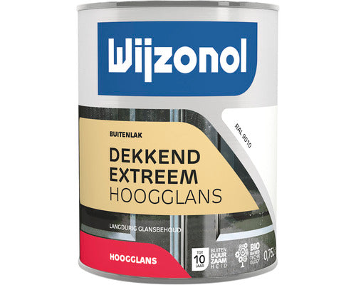 Wijzonol Dekkend Extreem ral 9010 hoogglans 750 ml