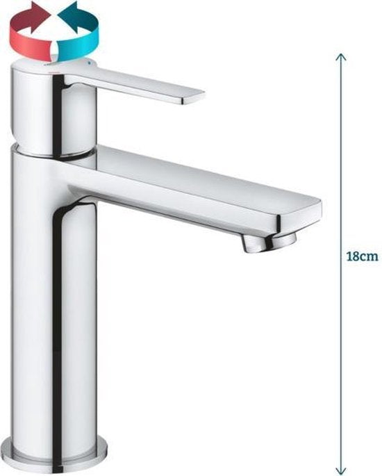 GROHE Lineare New Wastafelkraan S - Lage uitloop - Chroom - Waterbesparend