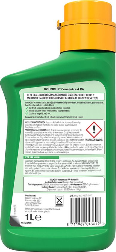 Roundup Onkruidvrij Totaal Concentraat 1 Liter