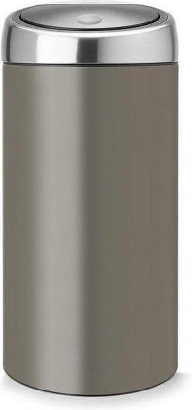 Brabantia Touch Bin Prullenbak Afvalscheiding - 2 x 20 liter - Platinum met Fingerprint Proof deksel