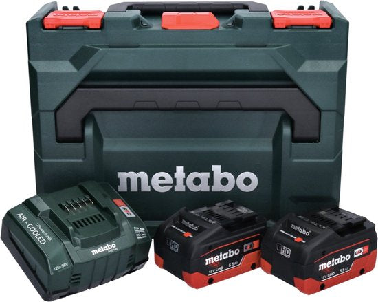 Metabo 685077000 18V LiHD accu starterset (2x 5.5Ah) + lader in Metaloc