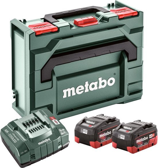 Metabo 685077000 18V LiHD accu starterset (2x 5.5Ah) + lader in Metaloc