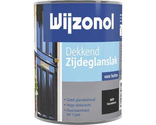 Wijzonol lak dekkend klassiekbruin zijdeglans 9400 750 ml