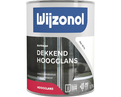 Wijzonol lak dekkend RAL 9010 gebroken wit hoogglans 750 ml