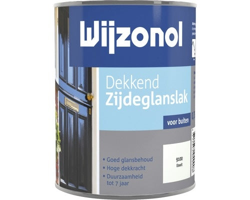 Wijzonol lak dekkend ijswit zijdeglans 750 ml