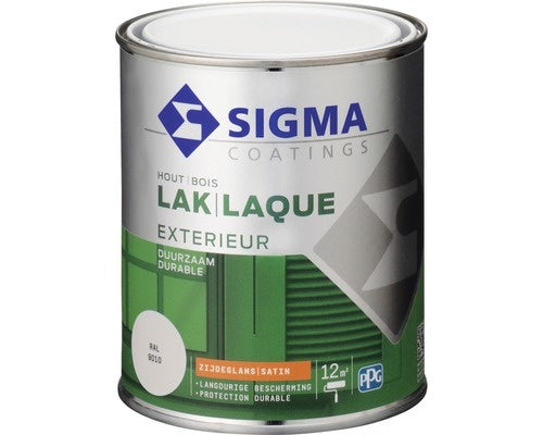 Sigma lak exterieur 9010 zuiverwit zijdeglans 750 ml