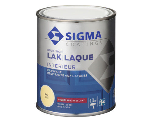 Sigma lak interieur 1013 parelwit hoogglans 750 ml