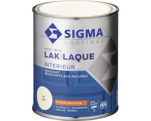 Sigma lak interieur 9001 cremewit zijdeglans 750 ml