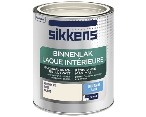 Sikkens binnenlak RAL 9010 zijdeglans 750 ml