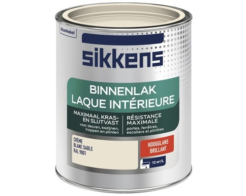 Sikkens binnenlak RAL 9001 hoogglans 750 ml