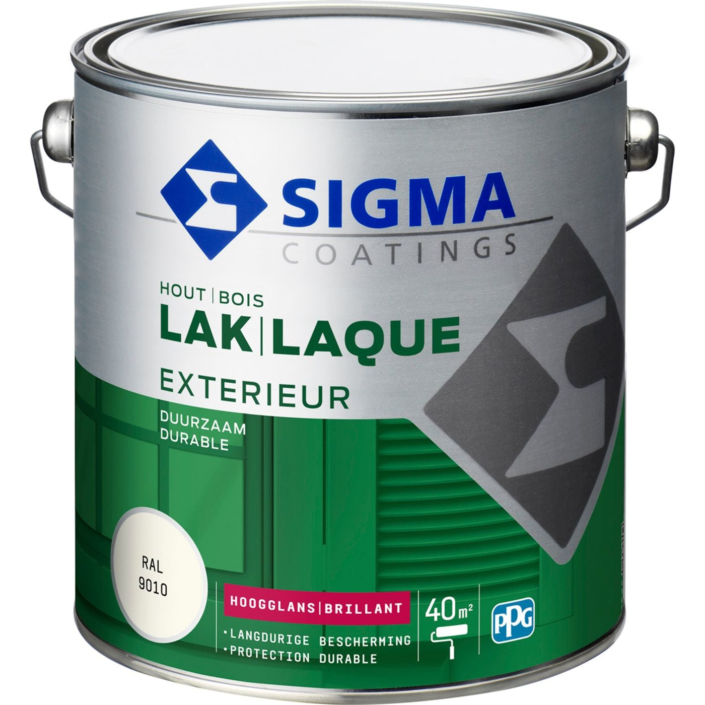 Sigma lak exterieur RAL 9010 hoogglans 2,5 liter