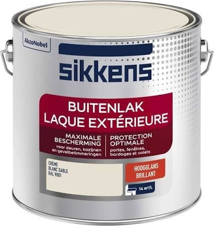 Sikkens buitenlak hoogglans RAL 9001 2,5 liter