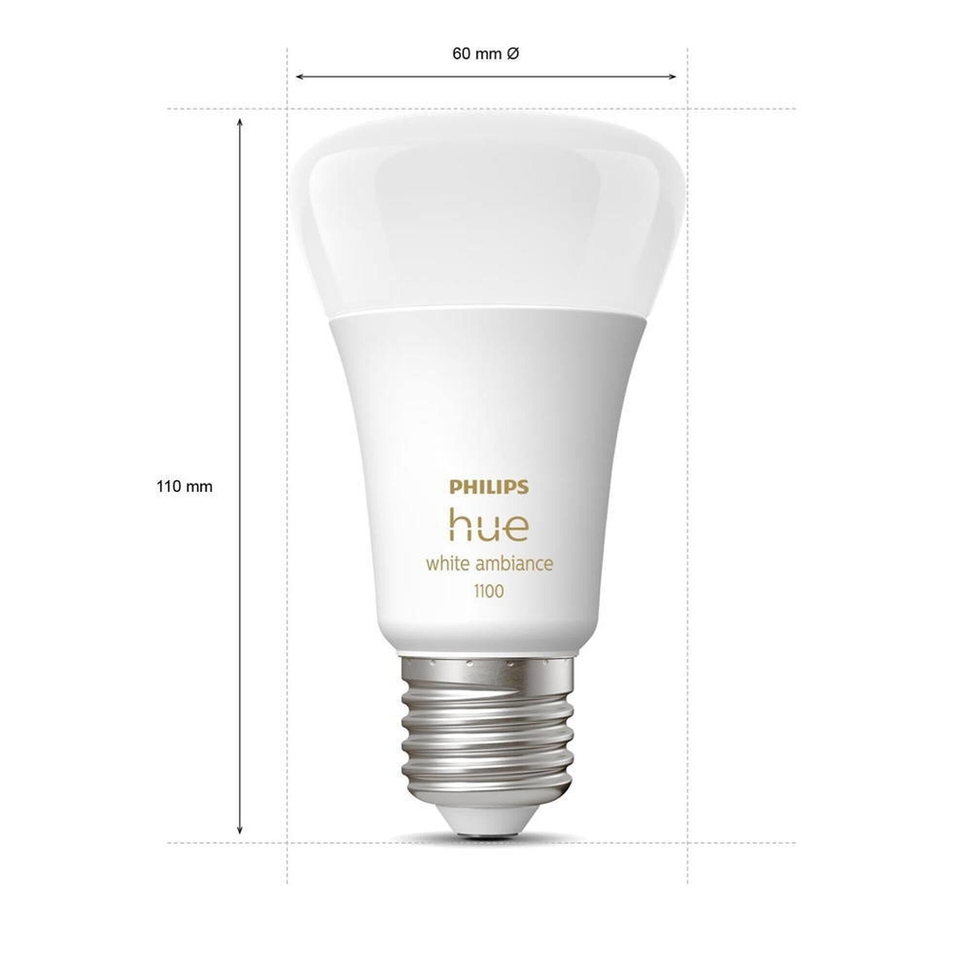 Philips Hue White Ambiance Starter Pack E27 met 3 lampen, dimmer + Bridge