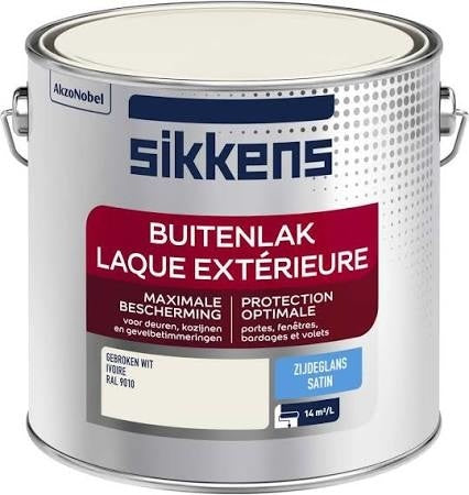 Sikkens buitenlak RAL 9010 zijdeglans 2,5 liter