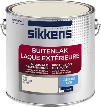 Sikkens buitenlak zijdeglans RAL 9001 2,5 liter