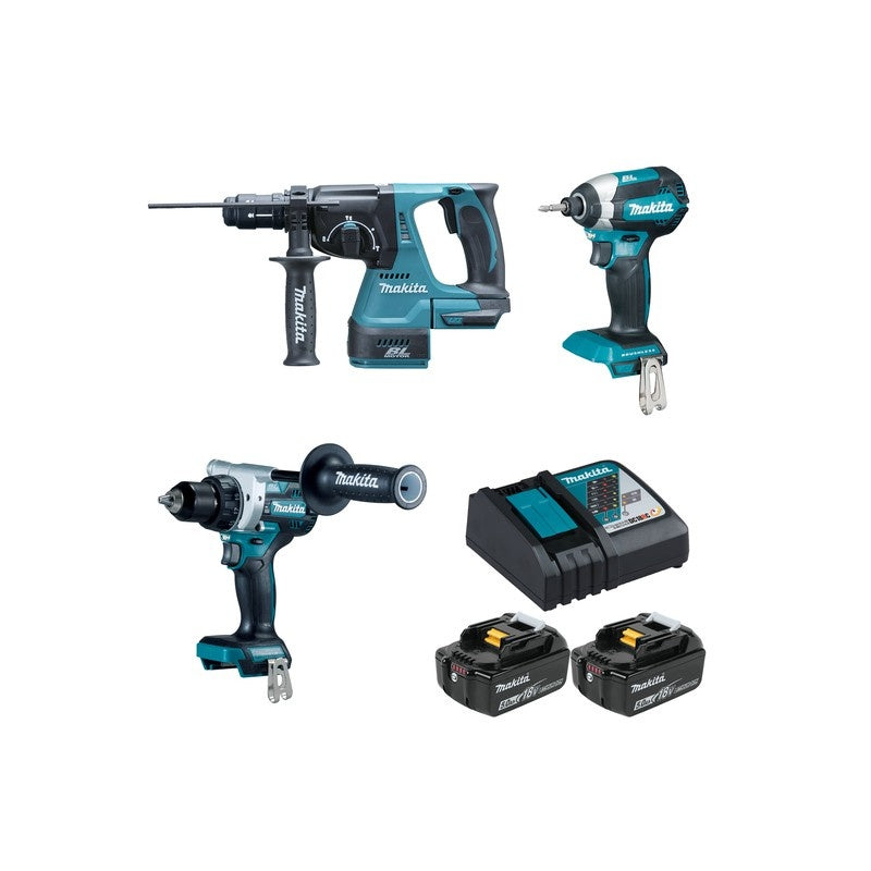 Makita DLX3154TX1 Comboset 18V 5.0Ah Li-ion 2 accu's